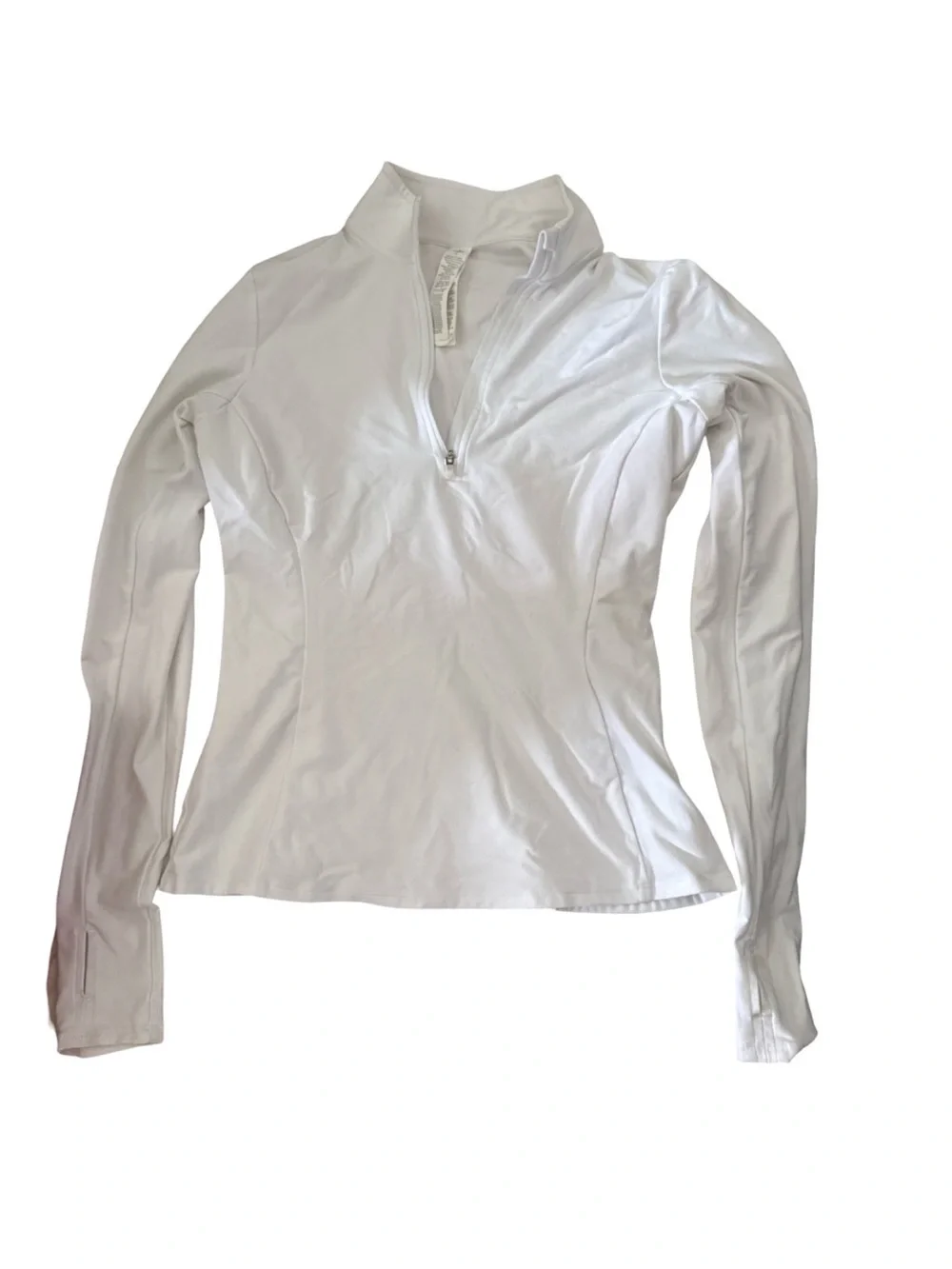 ALO Yoga White Airlift 1/4 Zip Top